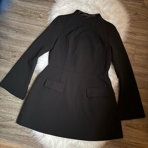 Showpo Black Long Sleeve Mini Dress